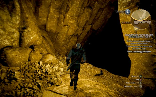 Drop in the cave - The Witcher 3 Wild Hunt: Enhanced Wolf School Gear - Wolf School Gear (DLC) - The Witcher 3 Wild Hunt Guide