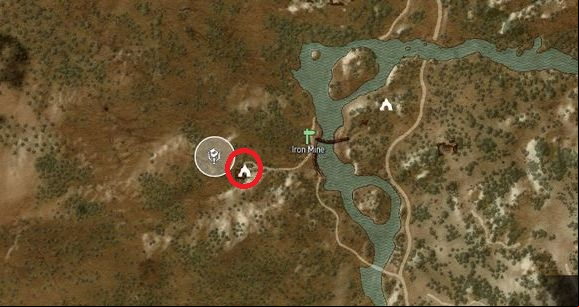 To the south-west from Kaer Morhen, by the river there is an entrance to an abandoned Iron Mine - The Witcher 3 Wild Hunt: Superior Wolf School Gear - Wolf School Gear (DLC) - The Witcher 3 Wild Hunt Guide