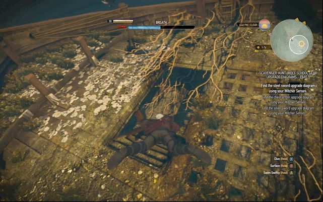 Dive under the deck to get to the chest. - The Witcher 3 Wild Hunt: Mastercrafted Wolf School Gear - Wolf School Gear (DLC) - The Witcher 3 Wild Hunt Guide