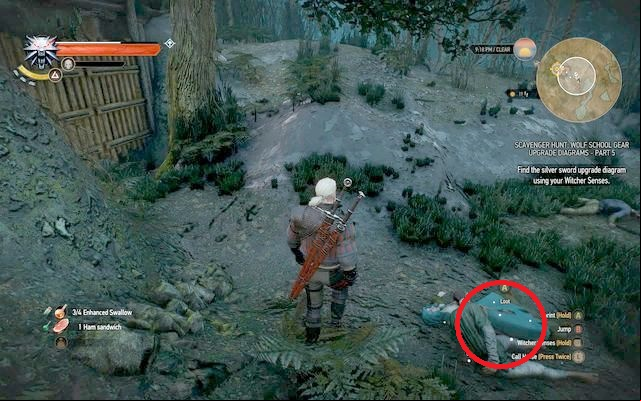 When you get rid of the beast, you will see a closed door to a hideout - The Witcher 3 Wild Hunt: Mastercrafted Wolf School Gear - Wolf School Gear (DLC) - The Witcher 3 Wild Hunt Guide
