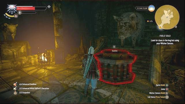 Altar in the temple - The Witcher 3 Wild Hunt: Fools Gold - walkthrough - Free DLC - The Witcher 3 Wild Hunt Guide
