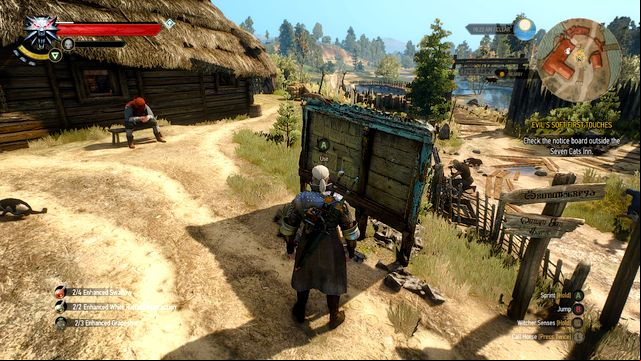 Notice board near the Seven Cats Inn - Evils Soft First Touches - Main quests - The Witcher 3 Wild Hunt Guide