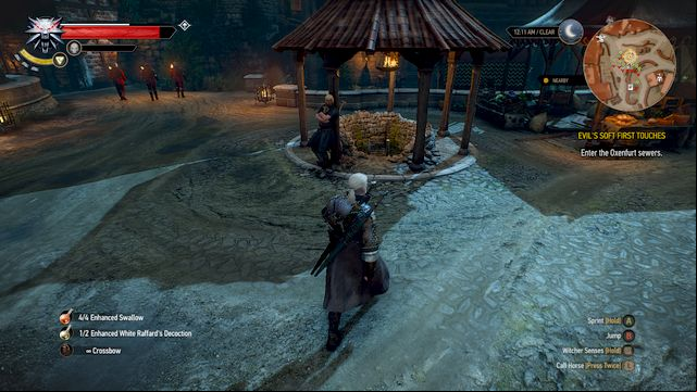 Entrance to the underground through the well on Oxenfurts marketplace - Evils Soft First Touches - Main quests - The Witcher 3 Wild Hunt Guide