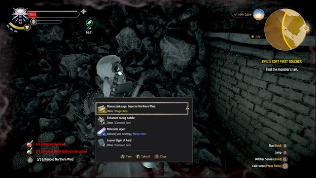 In the corner you will find a precious bomb diagram - Evils Soft First Touches - Main quests - The Witcher 3 Wild Hunt Guide
