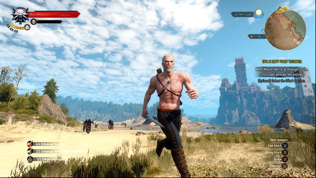 If you dont feel strong enough to fight, you can escape the Ofieri - Evils Soft First Touches - Main quests - The Witcher 3 Wild Hunt Guide