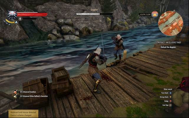 Doppler will change into you - but he is a bad fighter - The Witcher 3 Wild Hunt: Witcher contracts, Free City of Novigrad - walkthrough - Free City of Novigrad - The Witcher 3 Wild Hunt Guide