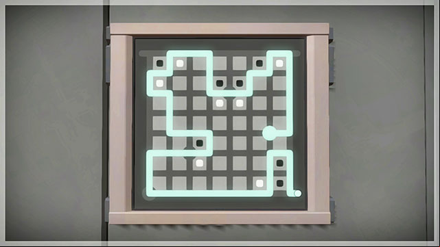 The on the door leading to the code - Puzzle solutions | The fort surroundings in The Witness - The fort surroundings - The Witness Game Guide & Walkthrough
