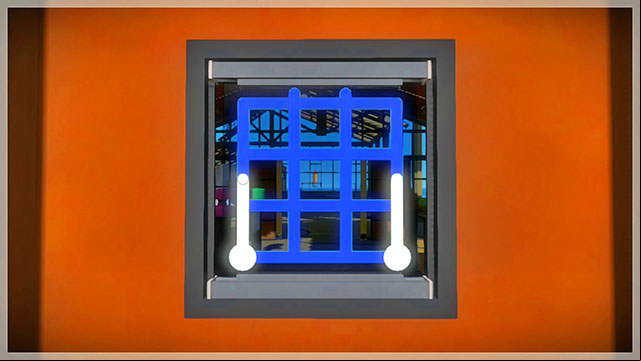 Climb down and approach the main door - Walkthrough | Waterside workshop in The Witness - Waterside workshop - The Witness Game Guide & Walkthrough