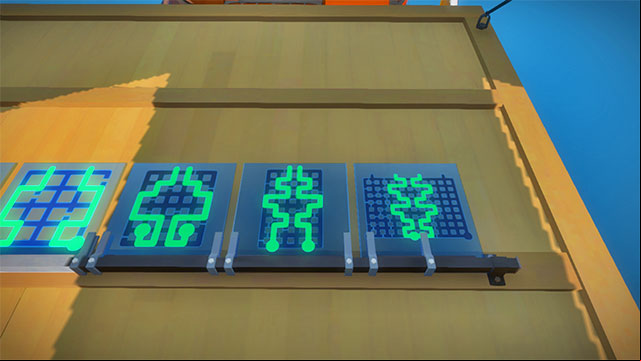 The first set of puzzles, right part - Puzzle solutions | Waterside workshop in The Witness - Waterside workshop - The Witness Game Guide & Walkthrough