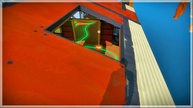 Connect the yellow vase with the door frame - Collectibles | Waterside workshop in The Witness - Waterside workshop - The Witness Game Guide & Walkthrough