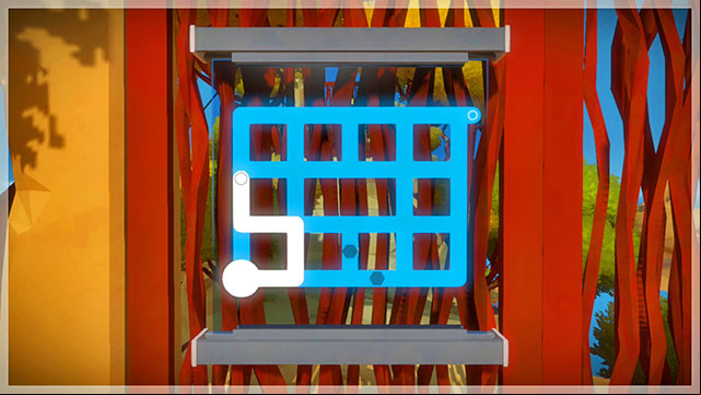 You will reach a puzzle on the entrance - Walkthrough | Rock in The Witness - Rock - The Witness Game Guide & Walkthrough