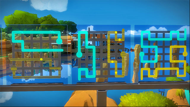 The third set of puzzles, first three - Puzzle solutions | Rock in The Witness - Rock - The Witness Game Guide & Walkthrough