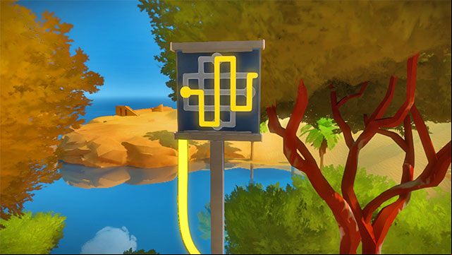 The laser, the third puzzle on the right - Puzzle solutions | Rock in The Witness - Rock - The Witness Game Guide & Walkthrough