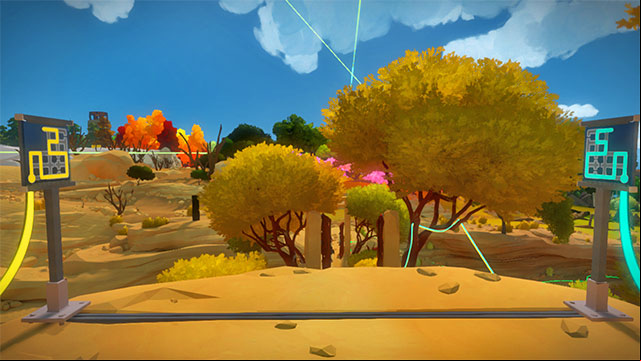 The laser, the first pair of puzzles - Puzzle solutions | Rock in The Witness - Rock - The Witness Game Guide & Walkthrough