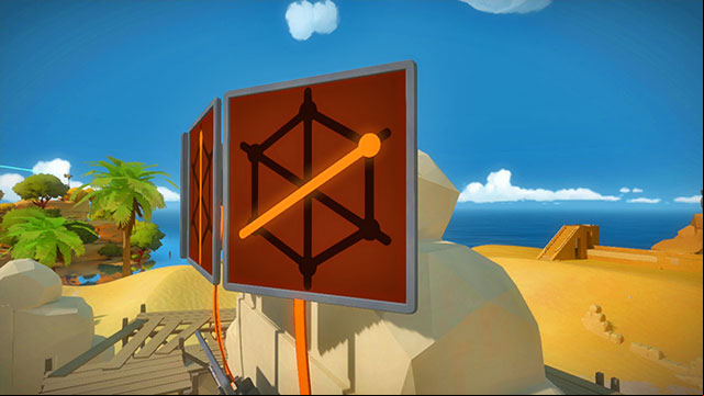 The surface, the right of the three - Puzzle solutions | Temple of the Sun in The Witness - Temple of the Sun - The Witness Game Guide & Walkthrough