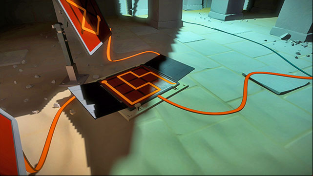 The first floor of the underground, the lying on the ground - Puzzle solutions | Temple of the Sun in The Witness - Temple of the Sun - The Witness Game Guide & Walkthrough