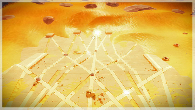 To find two more puzzles, climb up the stairs, to the top of the temple entrance and look at the ground - Collectibles | Temple of the Sun in The Witness - Temple of the Sun - The Witness Game Guide & Walkthrough