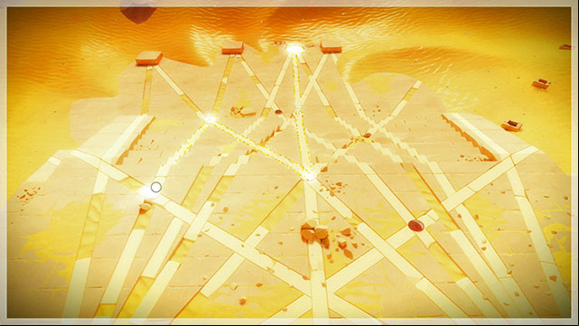 This path is a little bit more complicated than the previous one - Collectibles | Temple of the Sun in The Witness - Temple of the Sun - The Witness Game Guide & Walkthrough