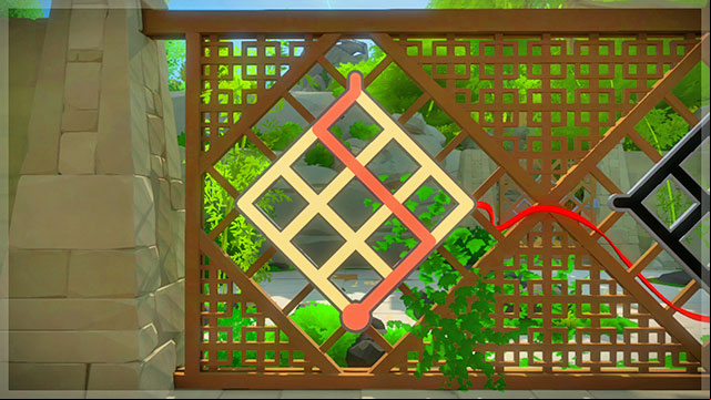 The three s outside - the first one - Puzzle solutions | Monastery in The Witness - Monastery - The Witness Game Guide & Walkthrough