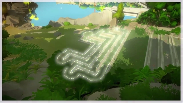 The next one will require you to use a different perspective - Collectibles | Shrine in The Witness - Monastery - The Witness Game Guide & Walkthrough