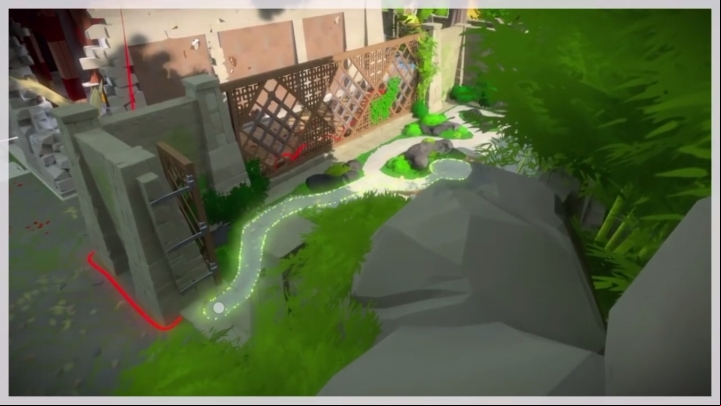 The third riddle from a different perspective - Collectibles | Shrine in The Witness - Monastery - The Witness Game Guide & Walkthrough