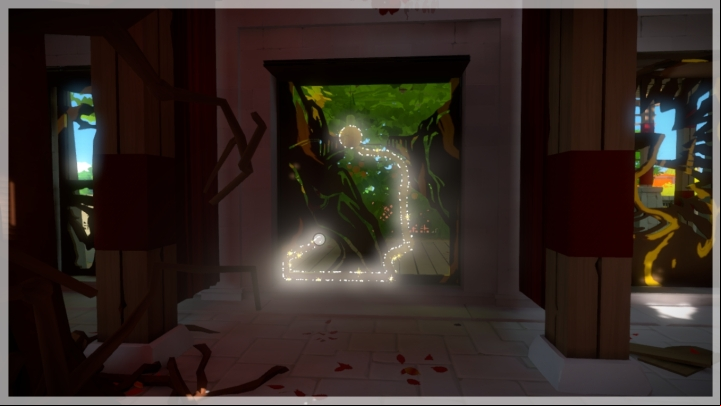 Another solution, this time for the middle piece - Collectibles | Shrine in The Witness - Monastery - The Witness Game Guide & Walkthrough