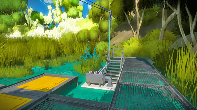 After completing the task, follow the blue line - Walkthrough | Swamp in The Witness - Swamp - The Witness Game Guide & Walkthrough