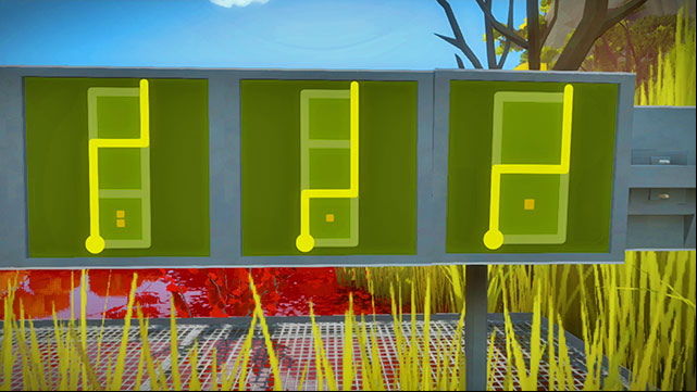 Training s, first set, the first three - Puzzle solutions | Swamp in The Witness - Swamp - The Witness Game Guide & Walkthrough