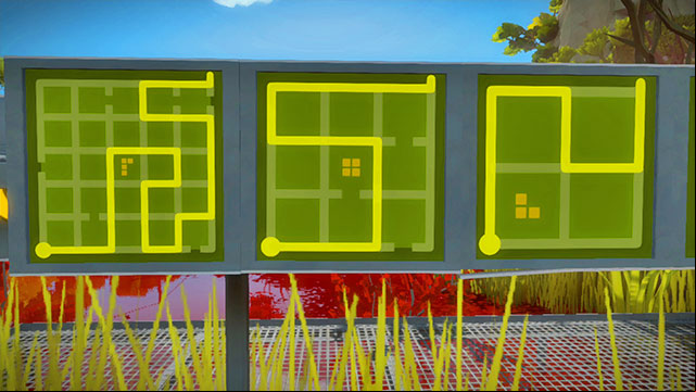 Training s, first set, three next ones - Puzzle solutions | Swamp in The Witness - Swamp - The Witness Game Guide & Walkthrough