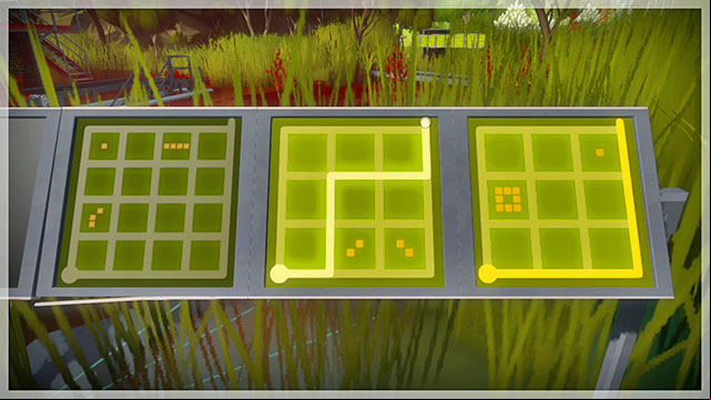 Puzzles behind the locked door, the first two - Puzzle solutions | Swamp in The Witness - Swamp - The Witness Game Guide & Walkthrough