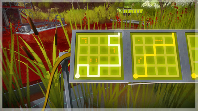 Puzzles behind the locked door, the next two - Puzzle solutions | Swamp in The Witness - Swamp - The Witness Game Guide & Walkthrough
