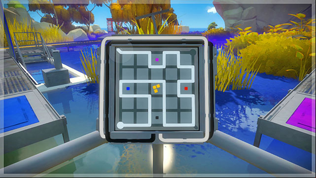 Proper position of the platform - Puzzle solutions | Swamp in The Witness - Swamp - The Witness Game Guide & Walkthrough