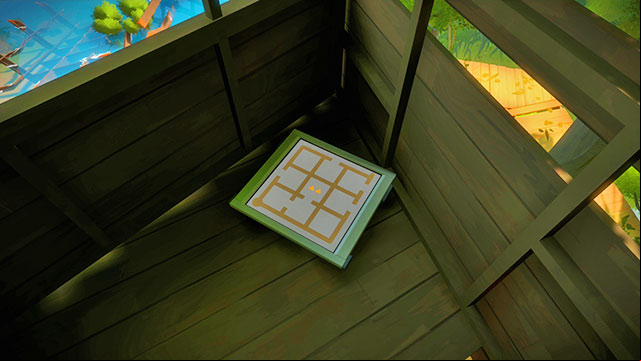 At the end, you find an arrow puzzle - Walkthrough | Tree house in The Witness - Tree house - The Witness Game Guide & Walkthrough