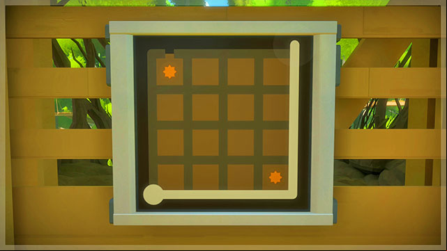 Another puzzle for the door - Puzzle solutions - gray and yellow | Tree house in The Witness - Tree house - The Witness Game Guide & Walkthrough