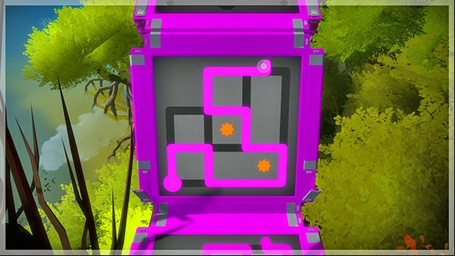 Second bridge, second puzzle - Puzzle solutions - violet | Tree house in The Witness - Tree house - The Witness Game Guide & Walkthrough
