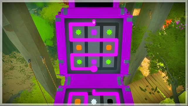Third bridge, fifth puzzle - Puzzle solutions - violet | Tree house in The Witness - Tree house - The Witness Game Guide & Walkthrough