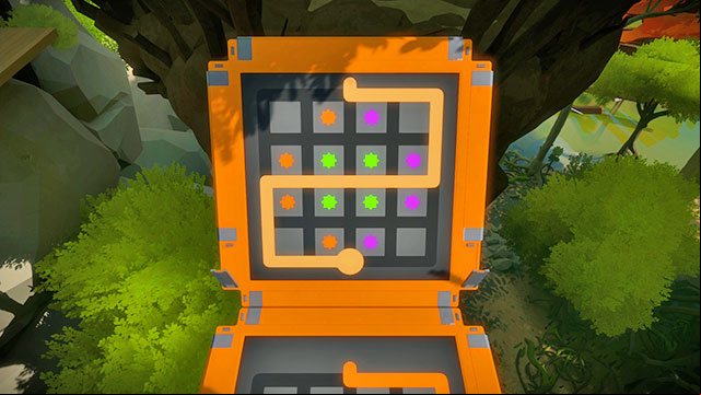 Sixth bridge, twelfth puzzle - Puzzle solutions - orange 2 | Tree house in The Witness - Tree house - The Witness Game Guide & Walkthrough