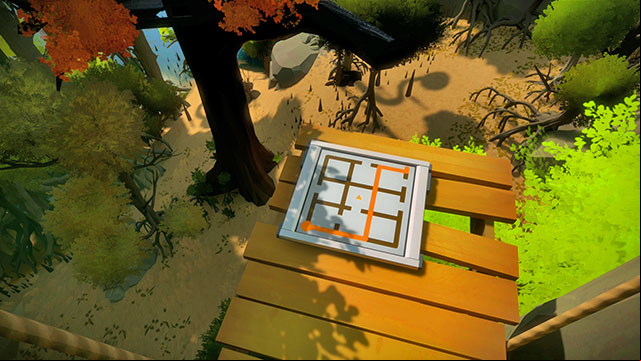 The first arrow puzzle - Collectibles | Tree house in The Witness - Tree house - The Witness Game Guide & Walkthrough