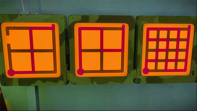 Jungle, second set of puzzles, the first three - Puzzle solutions | Jungle in The Witness - Jungle - The Witness Game Guide & Walkthrough