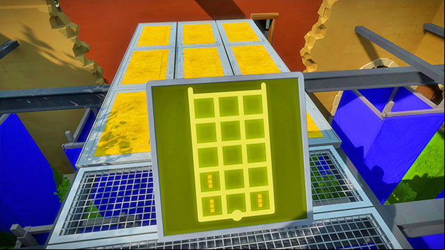 On the top, you need to draw a shape that encloses all three elements - Walkthrough | The Town in The Witness - The Town - The Witness Game Guide & Walkthrough