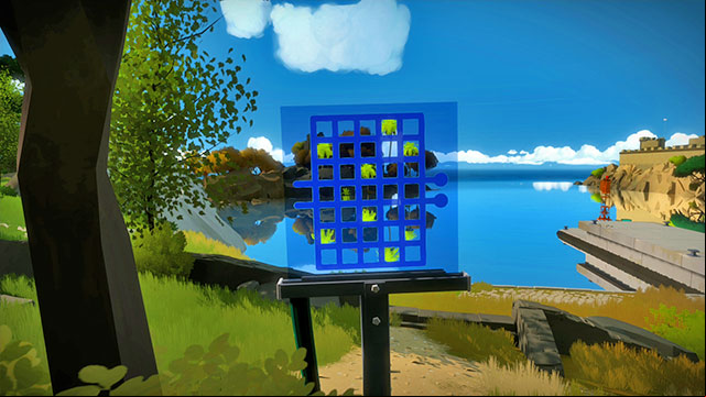 To solve it, you need to match two beams with the surroundings - Walkthrough | The Town in The Witness - The Town - The Witness Game Guide & Walkthrough