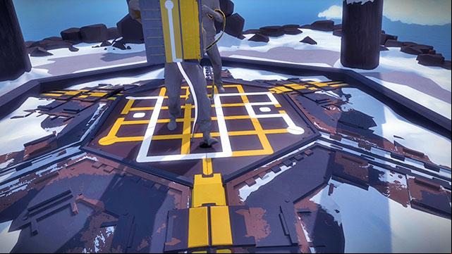 Mountain peak, first lock - Puzzle solutions 1 | Mountain in The Witness - Mountain - The Witness Game Guide & Walkthrough