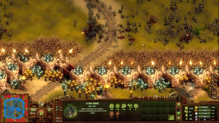 During the final battle, the enemies come from all directions. - The Oasis | They Are Billions campaign walkthrough - The New Empire campaign - They Are Billions Guide