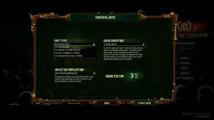 Before you start the game, you can select your difficulty level - Difficulty Level | They Are Billions Game guide - Beginners Guide - They Are Billions Guide