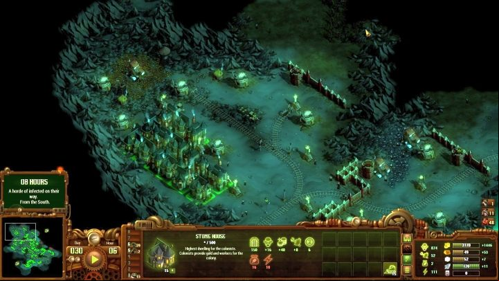 Gold deposits can significantly increase gold production. - Mission 09 - The Mines of the Raven | They Are Billions campaign walkthrough - The New Empire campaign - They Are Billions Guide