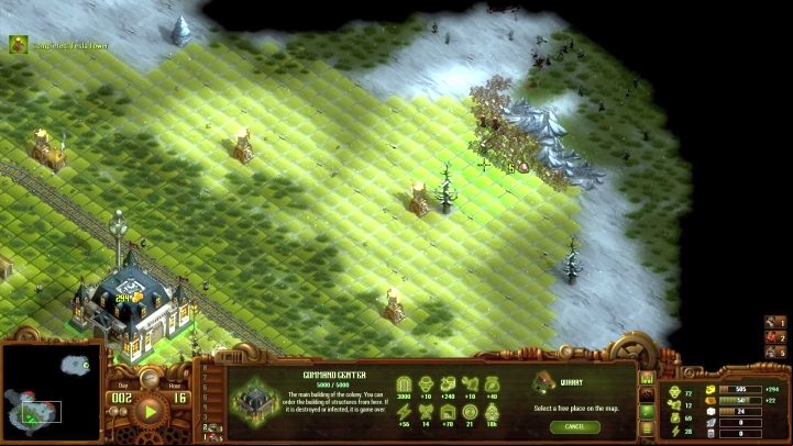 The stone deposit is to the north-east of the starting location. - Mission 10 - The Lands of the Giant | They Are Billions campaign walkthrough - The New Empire campaign - They Are Billions Guide