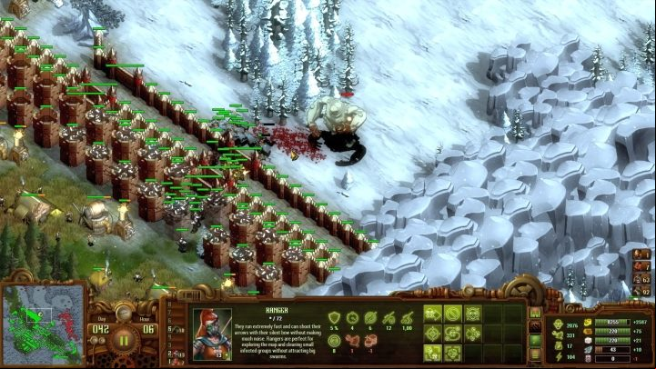 A demonstrative fortification. Snipers are great for this mission. - Mission 10 - The Lands of the Giant | They Are Billions campaign walkthrough - The New Empire campaign - They Are Billions Guide