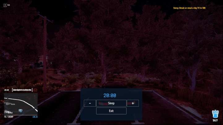 In the game you can sleep to speed up the age of time. - How to speed up time flow in Thief Simulator? - Thief advice - Thief Simulator Guide
