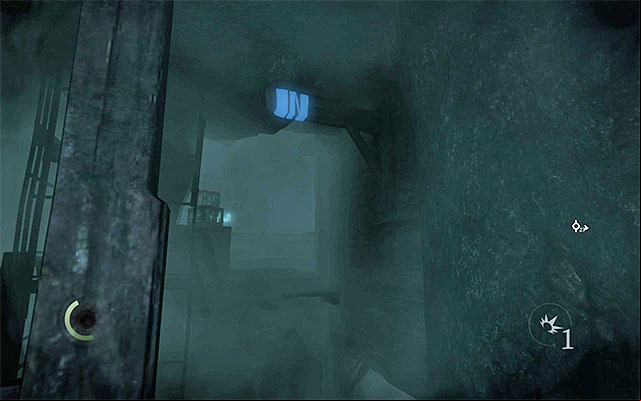 While traveling the upper path, try to find a latch shown on the screen above - Get through the mine tunnels - description - Chapter 8: The Dawns Light - Thief - Game Guide and Walkthrough