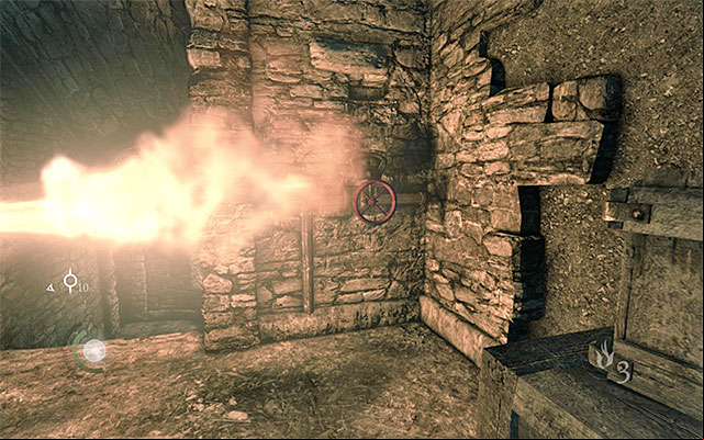 Dont approach the switch if there are flames nearby! - Reach the Hidden City - Chapter 7: The Hidden City - Thief - Game Guide and Walkthrough